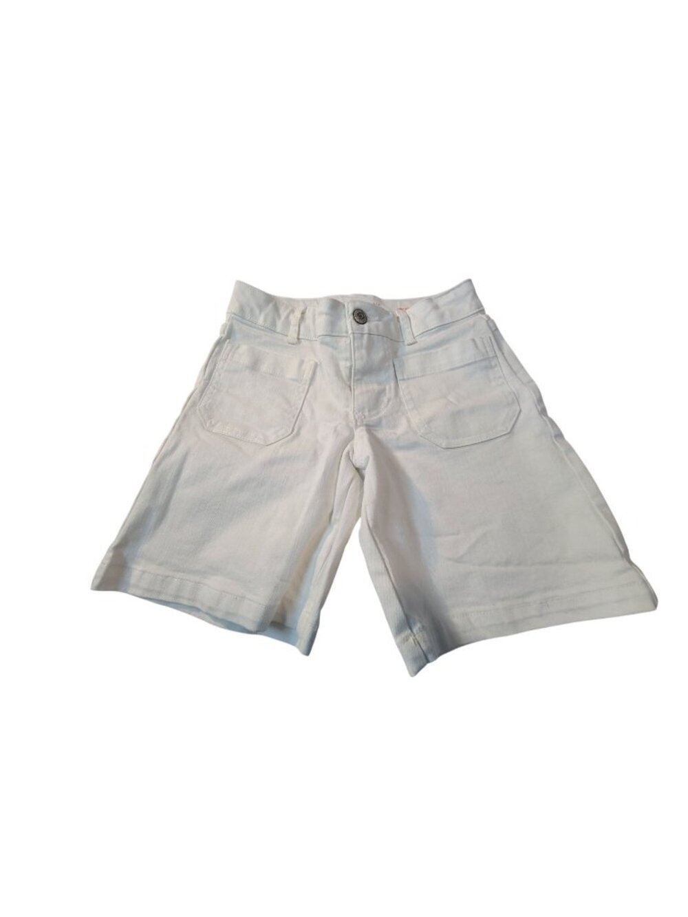 Cat & Jack White Kids Bermuda Stretch Shorts Size 5T zipper and button closure